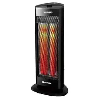 Havells Walthero 1000 Watt Room Heater with Two Carbon Heating Tubes| Tip Over Protection| Silent Operation| Anti Rust Protection| 2 years Manufacturer Warranty (Black)