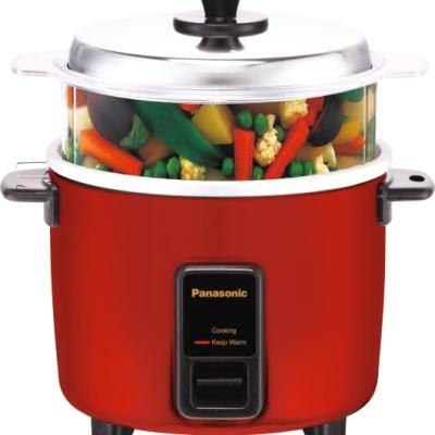 Panasonic Electric Automatic Cooker with Auto Switch Off| SR-WA10H-S | 450 Watts | Capacity 1.0 Litre With 600 Grams Raw Rice Cooking |Colour Burgundy