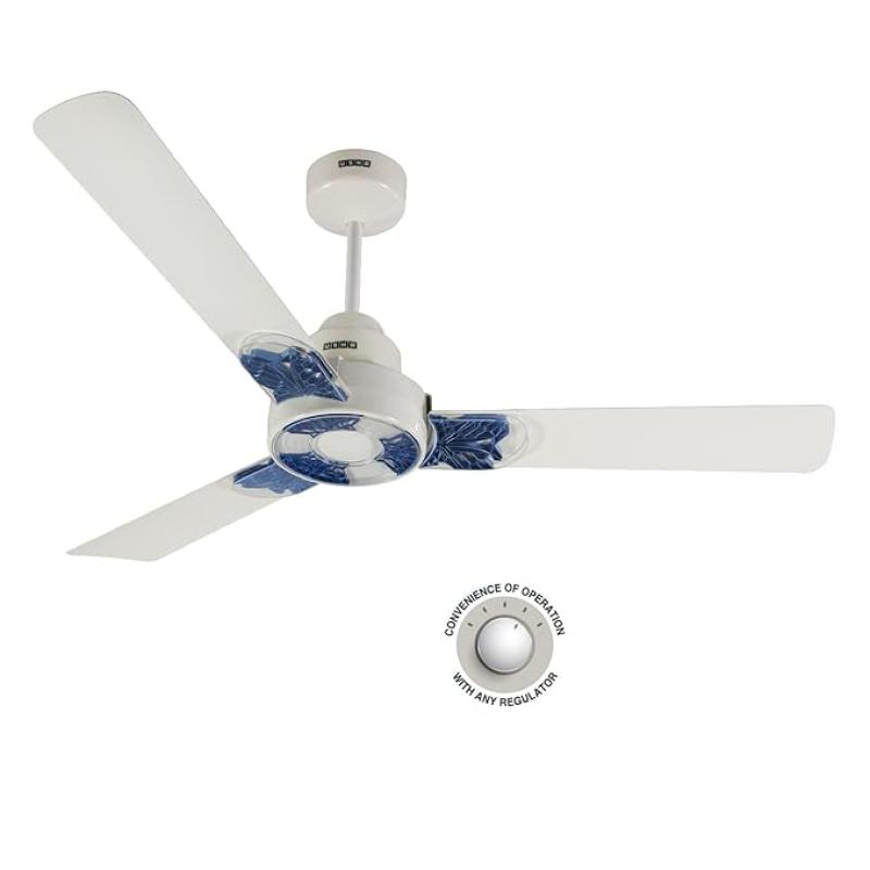 Usha Onio Kappa Beta 1200MM BLDC 5 Star Energy Efflicient, Dust & Oil Resistant Ceiling Fan (White)
