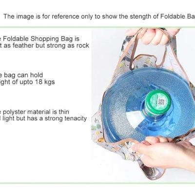 Elios Designer Pattern Reusable and Foldable Shopping Bag/Tote Hand Bag/Travel Bag/Grocery Bag | Heavy Duty, Eco Friendly | Compact, Lightweight and Convenient