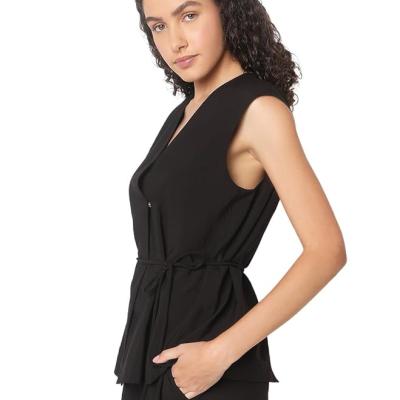 VERO MODA Women's Polyester Solid Relaxed Fit T-Shirt