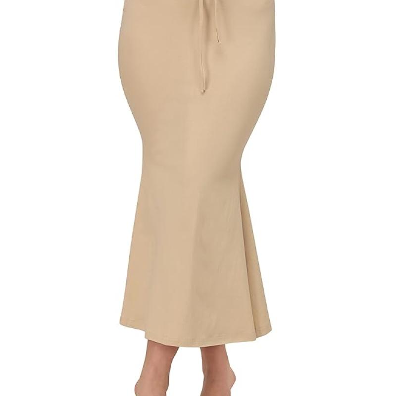 Mehrang Stretchable Saree Shapewear Petticoat for Women, Cotton Blended,Petticoat,Skirts for Women,Shape Wear Dress for Saree