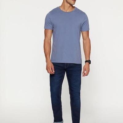 Peter England Men's Tapered Fit Mid Rise Classic Tape Stretchable Twill Jeans