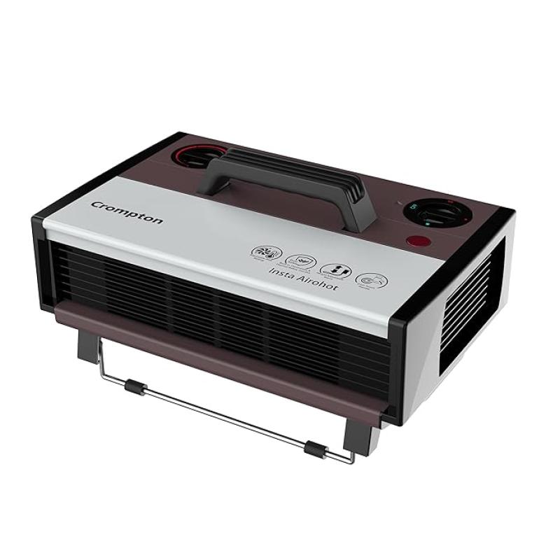 Crompton Insta Airohot 2000W heat convector with adjustable Thermostats Plastic body ISI Approved, Maroon, Standard