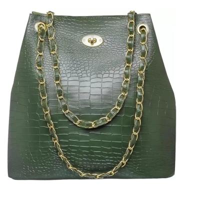 Shree Radhe Bag - Women's Faux Leather Hand Bag, Size - 30l x 8b x 29h cm, Olive Green