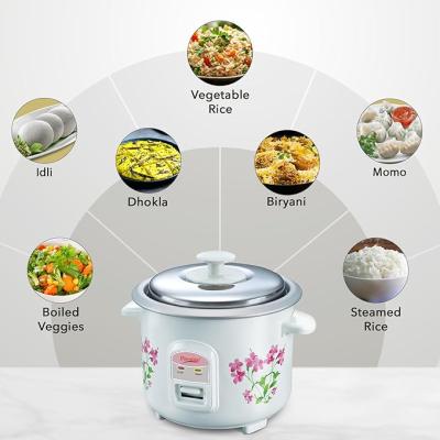 Prestige PRWO 0.6 L Electric Rice Cooker with 2 cooking pans|Detachable power cord|Durable body|Cool touch handles|White| Raw capacity-0.3L|Cooked capacity-0.6