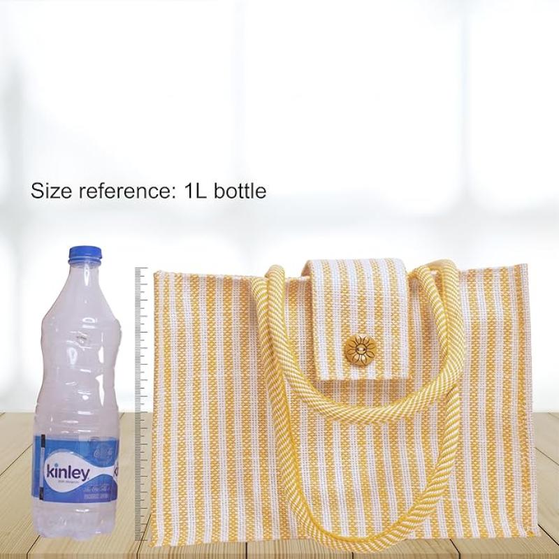 Anbali - Stylish Jute bag for women|Jute Handbag for college | Large size jute bag with 2 Zip | Daily use office jute bag | Multipurpose jute bags for shopping