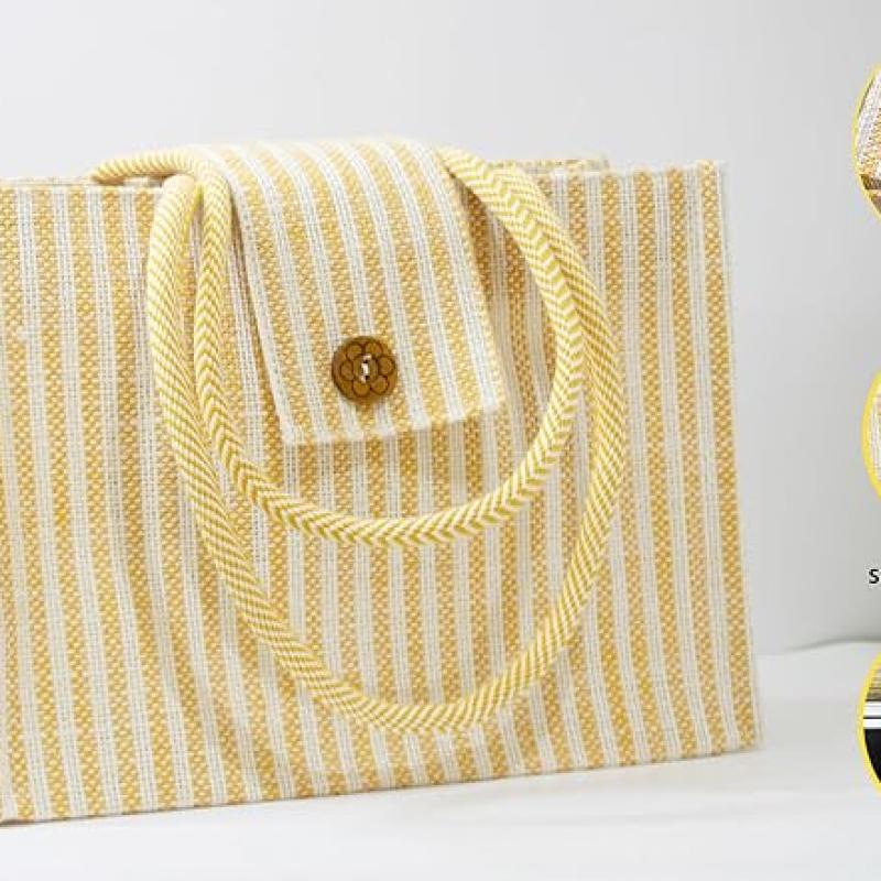 Anbali - Stylish Jute bag for women|Jute Handbag for college | Large size jute bag with 2 Zip | Daily use office jute bag | Multipurpose jute bags for shopping