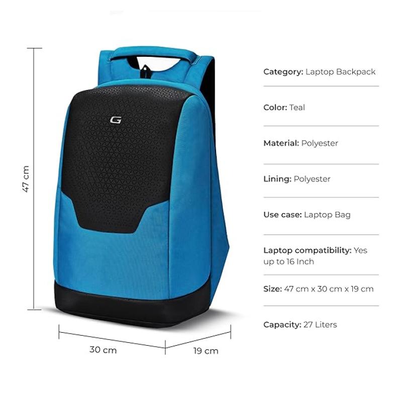 Gear NG Future Anti-Theft Faux Leather Water Resistant Laptop Backpack