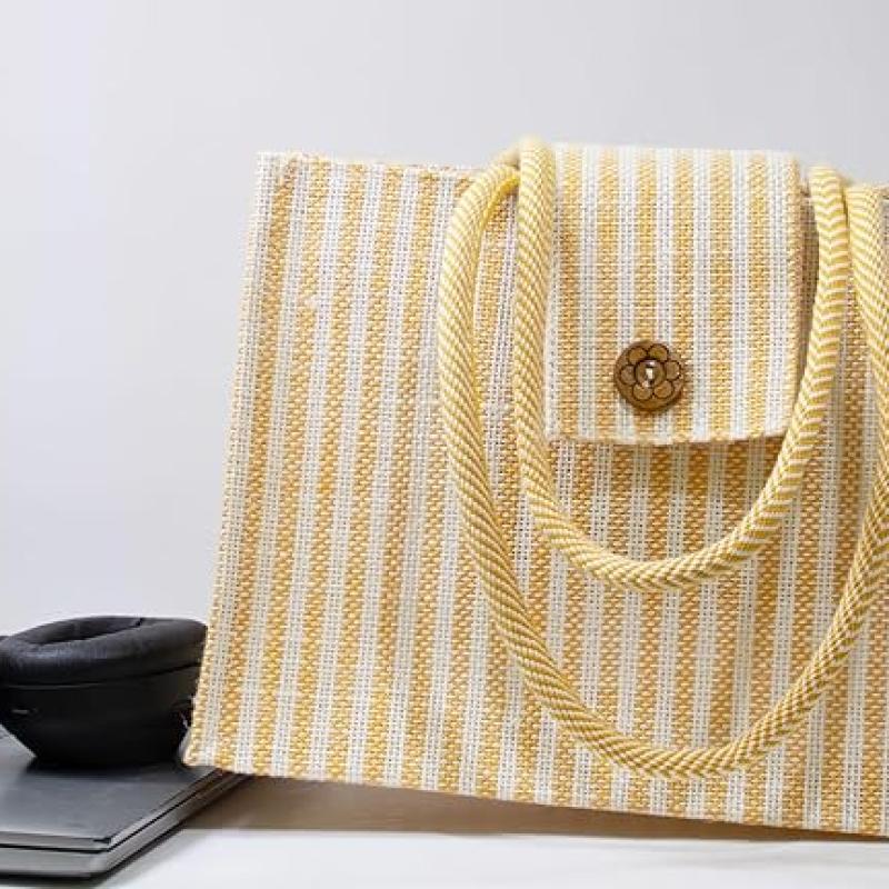 Anbali - Stylish Jute bag for women|Jute Handbag for college | Large size jute bag with 2 Zip | Daily use office jute bag | Multipurpose jute bags for shopping