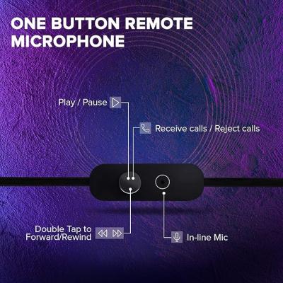 JBL C100SI Wired In Ear Headphones With Mic, Pure Bass Sound, One Button Multi-Function Remote, Premium Metallic Finish, Angled Buds For Comfort Fit (Black)