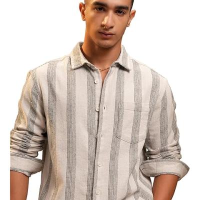 Allen Solly Men's Regular Fit Mandarin Collar Casual Shirt