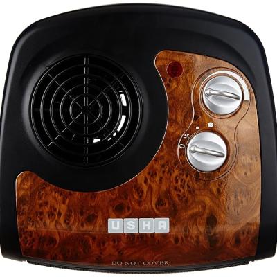 USHA 1212 PTC with Adjustable Thermostat Fan Heater (Black/Brown, 1500-Watts).