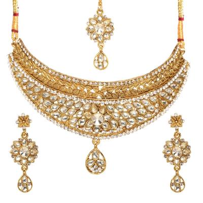 Shining Diva Fashion Pearl Kundan Necklace Jewellery Set for Women