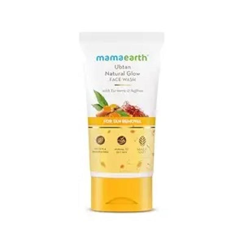 Mamaearth Ubtan Natural Glow Face Wash with Turmeric & Saffron | For Tan Removal & Skin brightening | SLS & Paraben Free | For All Skin Type | For Men & Women | 150 ml